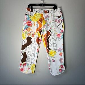 Escada Sport Vibrant Multicolor Floral Pants IT 42 US 10